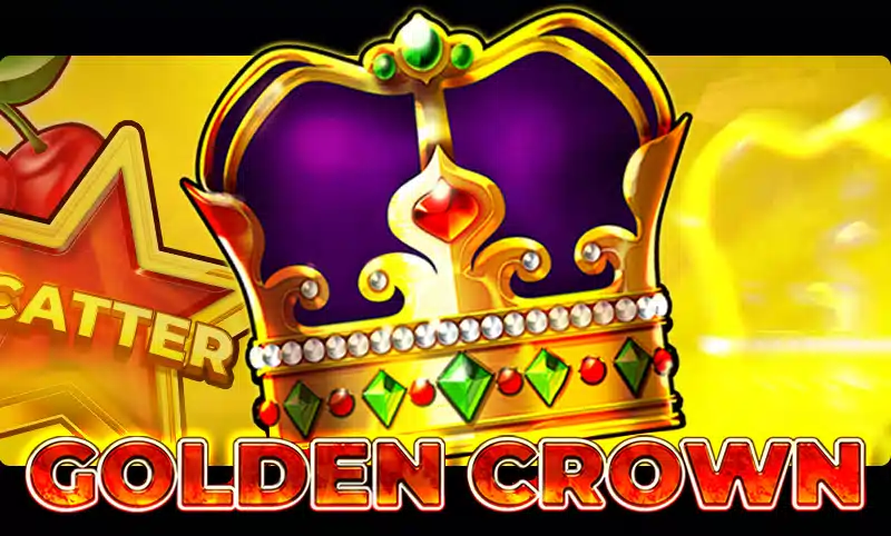 Corona Wild y estrella Scatter de Golden Crown Extreme en modo demo